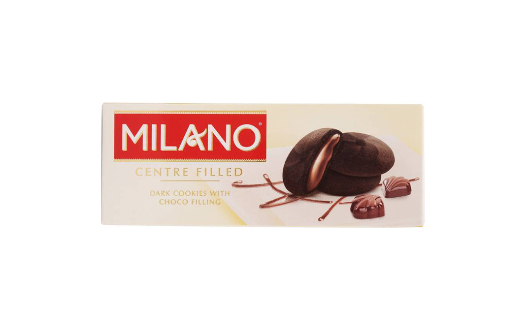 Parle Milano Centre Filled Dark Cookies With Choco Fillings   Box  75 grams